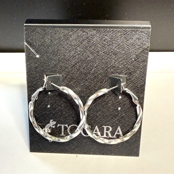 Tocara Peyton Silver Hoop Earrings - Picture 1 of 1